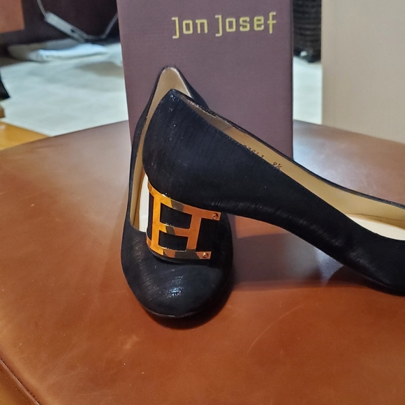 Jon Josef Denise 2 Black Suede Heels - sz 9.5 - Picture 5 of 6